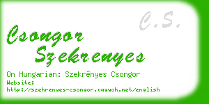 csongor szekrenyes business card